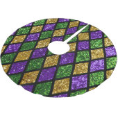 Jupon De Sapin En Polyester Brossé Diamants de paillettes scintillants, arrière - pla (Angle)