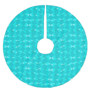 Jupon De Sapin En Polyester Brossé Diamants satinés du milieu du siècle - turquoise &