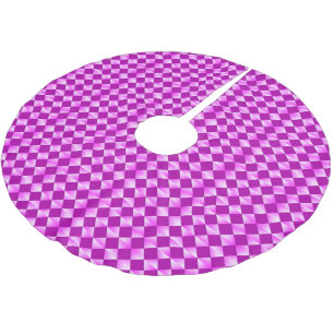 Jupon De Sapin En Polyester Brossé Diamants satinés du milieu du siècle - violet et v
