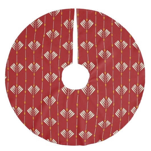 Jupon De Sapin En Polyester Brossé Digital Mughal : Textile Plante Artwork. (Devant)