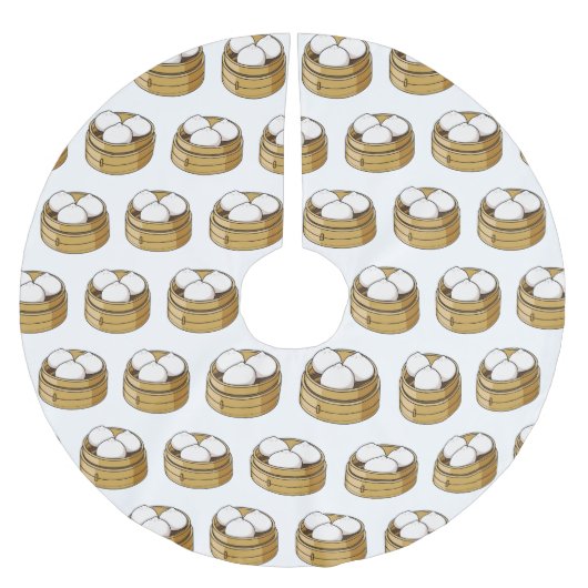 Jupon De Sapin En Polyester Brossé Dim sum dessin animé (Devant)