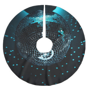 Jupon De Sapin En Polyester Brossé Disco Ball Glare, Arrière - plan de discothèque.