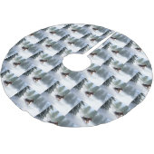 Jupon De Sapin En Polyester Brossé Doberman Pinscher neige de Noël hiver (Angle)