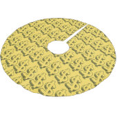 Jupon De Sapin En Polyester Brossé dollar en or (Angle)