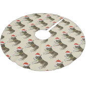Jupon De Sapin En Polyester Brossé Donkeys de Noël (Angle)