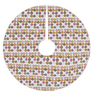 Jupon De Sapin En Polyester Brossé Donut Dozen Doughnut Pâtisseries Petit déjeuner Br