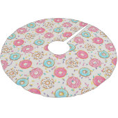 Jupon De Sapin En Polyester Brossé Donuts avec arrosage (Angle)