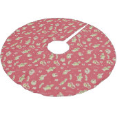 Jupon De Sapin En Polyester Brossé Dr Seuss | The Grinch | Motif de Noël rouge (Angle)