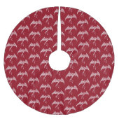 Jupon De Sapin En Polyester Brossé Dragon de Noël Tribal Celtique Rouge Blanc (Devant)