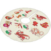 Jupon De Sapin En Polyester Brossé Dragons partout ! Jupe d'arbre (Angle)