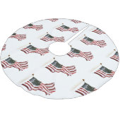 Jupon De Sapin En Polyester Brossé Drapeau américain aux croix (Angle)