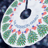 Jupon De Sapin En Polyester Brossé Drapeau américain Cool d'arbre de Noël patriotique