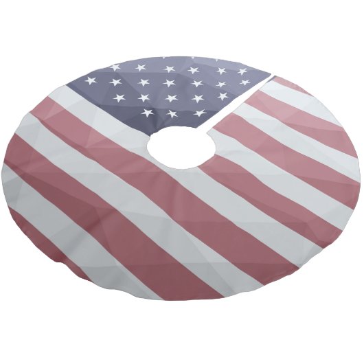 Jupon De Sapin En Polyester Brossé Drapeau américain Rouge Blanc Bleu Amérique Mesh g (Angle)
