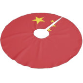 Jupon De Sapin En Polyester Brossé Drapeau chinois (Angle)