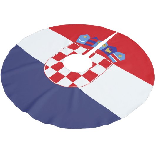 Jupon De Sapin En Polyester Brossé Drapeau de Croatie (Angle)