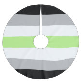 Jupon De Sapin En Polyester Brossé Drapeau de fierté agender (Devant)