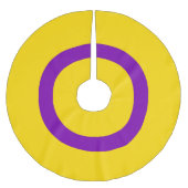 Jupon De Sapin En Polyester Brossé Drapeau de fierté intersexe (Devant)