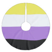 Jupon De Sapin En Polyester Brossé Drapeau de fierté non binaire (Devant)