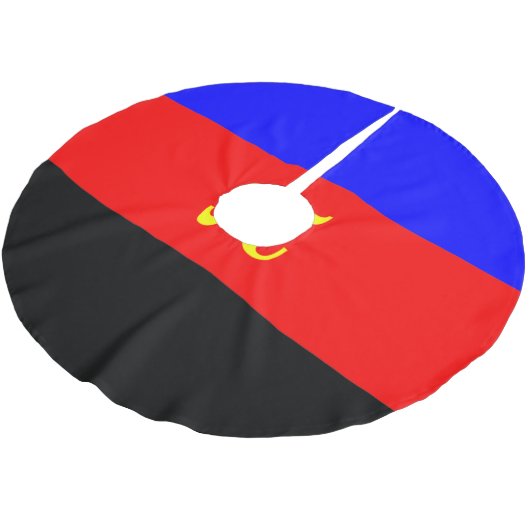 Jupon De Sapin En Polyester Brossé Drapeau de fierté polyamoureux (Angle)