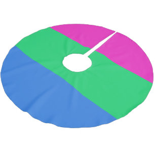 Jupon De Sapin En Polyester Brossé Drapeau de fierté polysexuelle