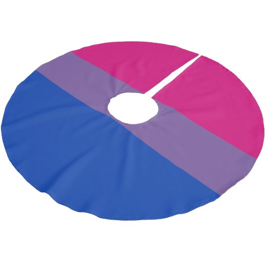 Jupon De Sapin En Polyester Brossé Drapeau de la fierté bisexuelle (Angle)