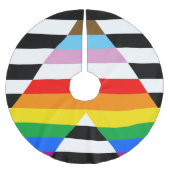 Jupon De Sapin En Polyester Brossé Drapeau de la fierté de progrès d'allié (Devant)