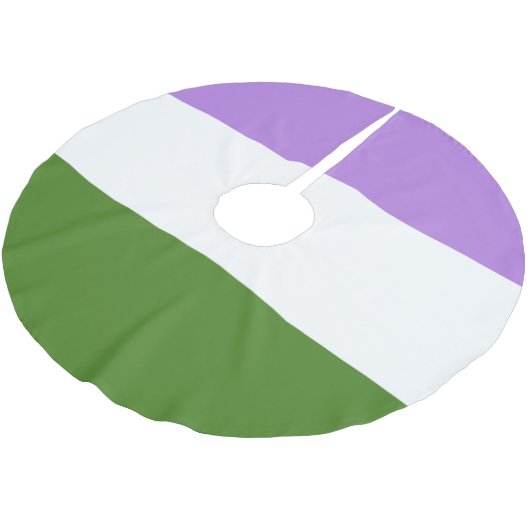 Jupon De Sapin En Polyester Brossé Drapeau de la fierté queer (Angle)