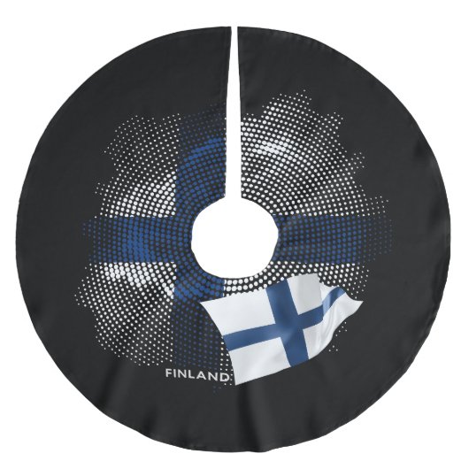 Jupon De Sapin En Polyester Brossé Drapeau de la Finlande (Devant)