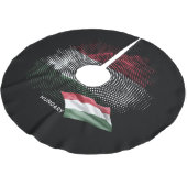 Jupon De Sapin En Polyester Brossé Drapeau de la Hongrie (Angle)