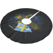 Jupon De Sapin En Polyester Brossé Drapeau de la Suède (Angle)