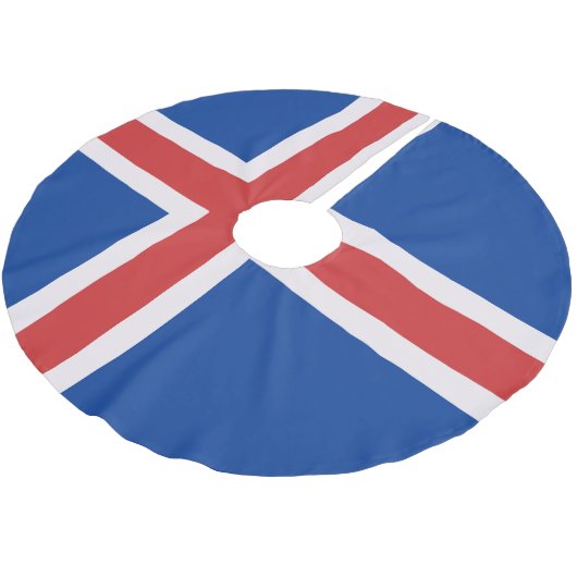Jupon De Sapin En Polyester Brossé Drapeau de l'Islande (Angle)