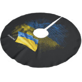 Jupon De Sapin En Polyester Brossé Drapeau de l'Ukraine (Angle)