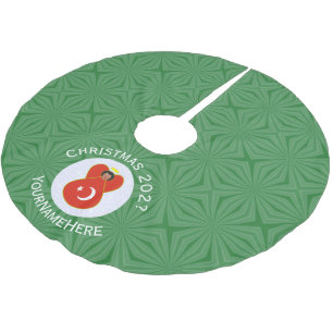 Jupon De Sapin En Polyester Brossé Drapeau de Noël ange turc personnalisé
