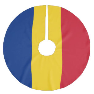 Jupon De Sapin En Polyester Brossé Drapeau de Roumanie
