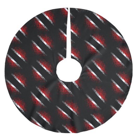 Jupon De Sapin En Polyester Brossé Drapeau de Trinité-et-Tobago (Motif de point) (Devant)