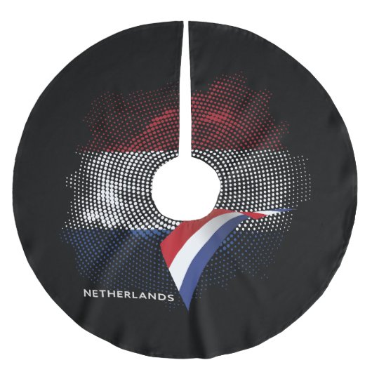 Jupon De Sapin En Polyester Brossé Drapeau des Pays-Bas (Devant)