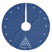 Jupon De Sapin En Polyester Brossé Drapeau d'Etat Bleu scintillé Texas sapin de Noël (Devant)