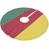 Jupon De Sapin En Polyester Brossé drapeau du Cameroun (Angle)