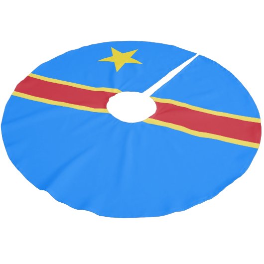 Jupon De Sapin En Polyester Brossé Drapeau du Congo (Angle)