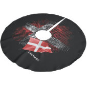 Jupon De Sapin En Polyester Brossé Drapeau du Danemark (Angle)