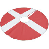Jupon De Sapin En Polyester Brossé Drapeau du Danemark (Angle)