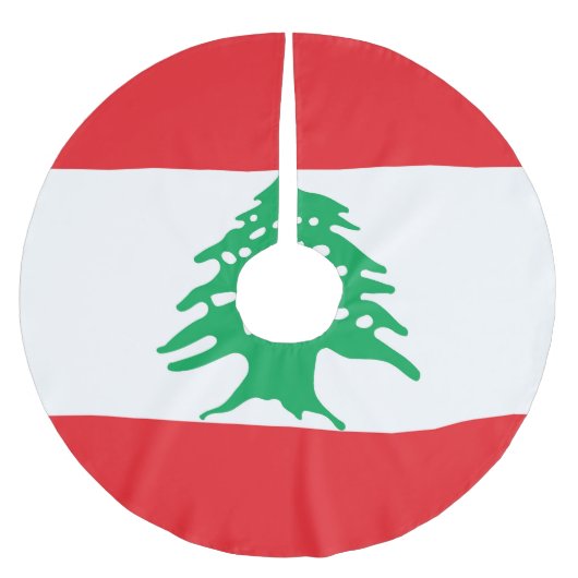 Jupon De Sapin En Polyester Brossé Drapeau du Liban (Devant)