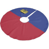 Jupon De Sapin En Polyester Brossé Drapeau du Liechtenstein (Angle)