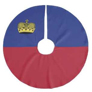 Jupon De Sapin En Polyester Brossé Drapeau du Liechtenstein