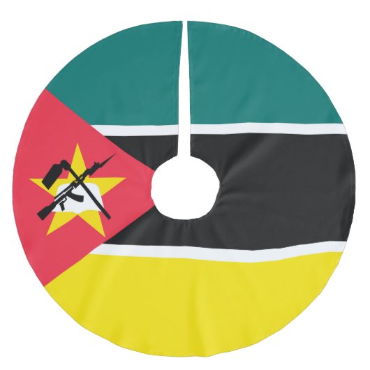Jupon De Sapin En Polyester Brossé Drapeau du Mozambique (Devant)