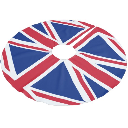 Jupon De Sapin En Polyester Brossé Drapeau du Royaume-Uni (Angle)