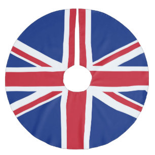 Jupon De Sapin En Polyester Brossé Drapeau du Royaume-Uni