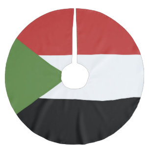 Jupon De Sapin En Polyester Brossé drapeau du Soudan