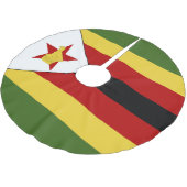 Jupon De Sapin En Polyester Brossé drapeau du Zimbabwe (Angle)