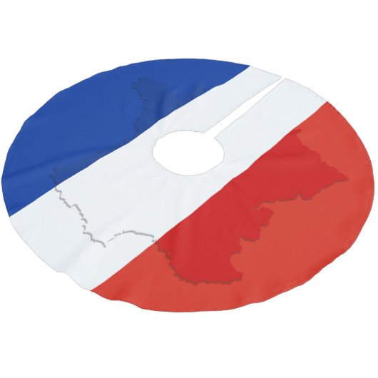 Jupon De Sapin En Polyester Brossé drapeau français (Angle)